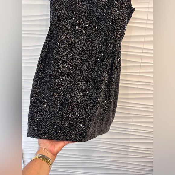 NWT Zara luxury holiday Sequin Little Black Cocktail Party Dress - Picture 13 of 15